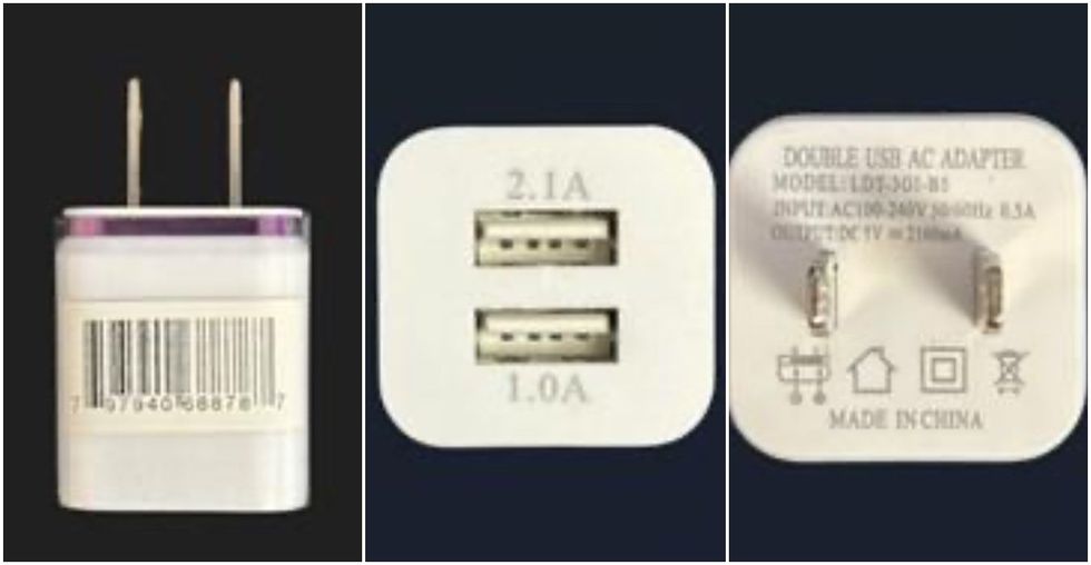 Double USB AC Adapter | Model LDT-3G1-B5
