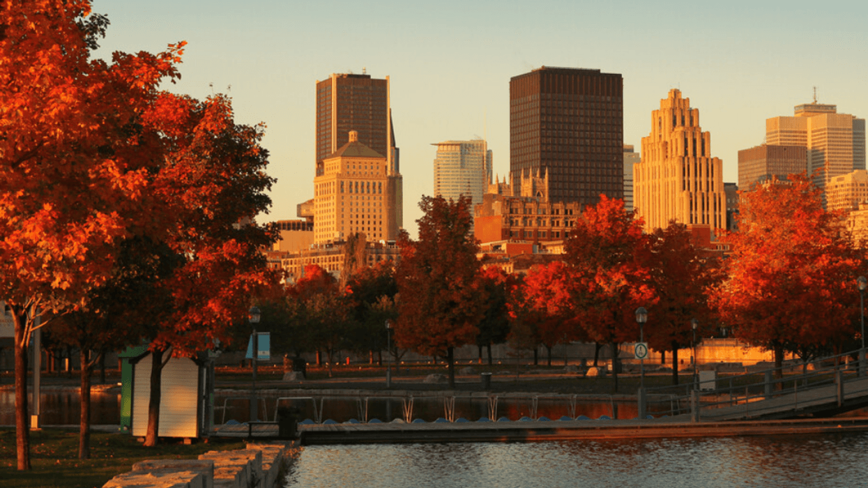 Downtown Montreal in the fall.