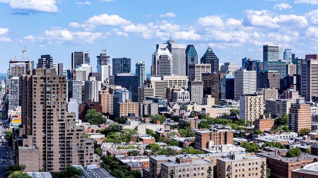 Downtown Montreal skyline.