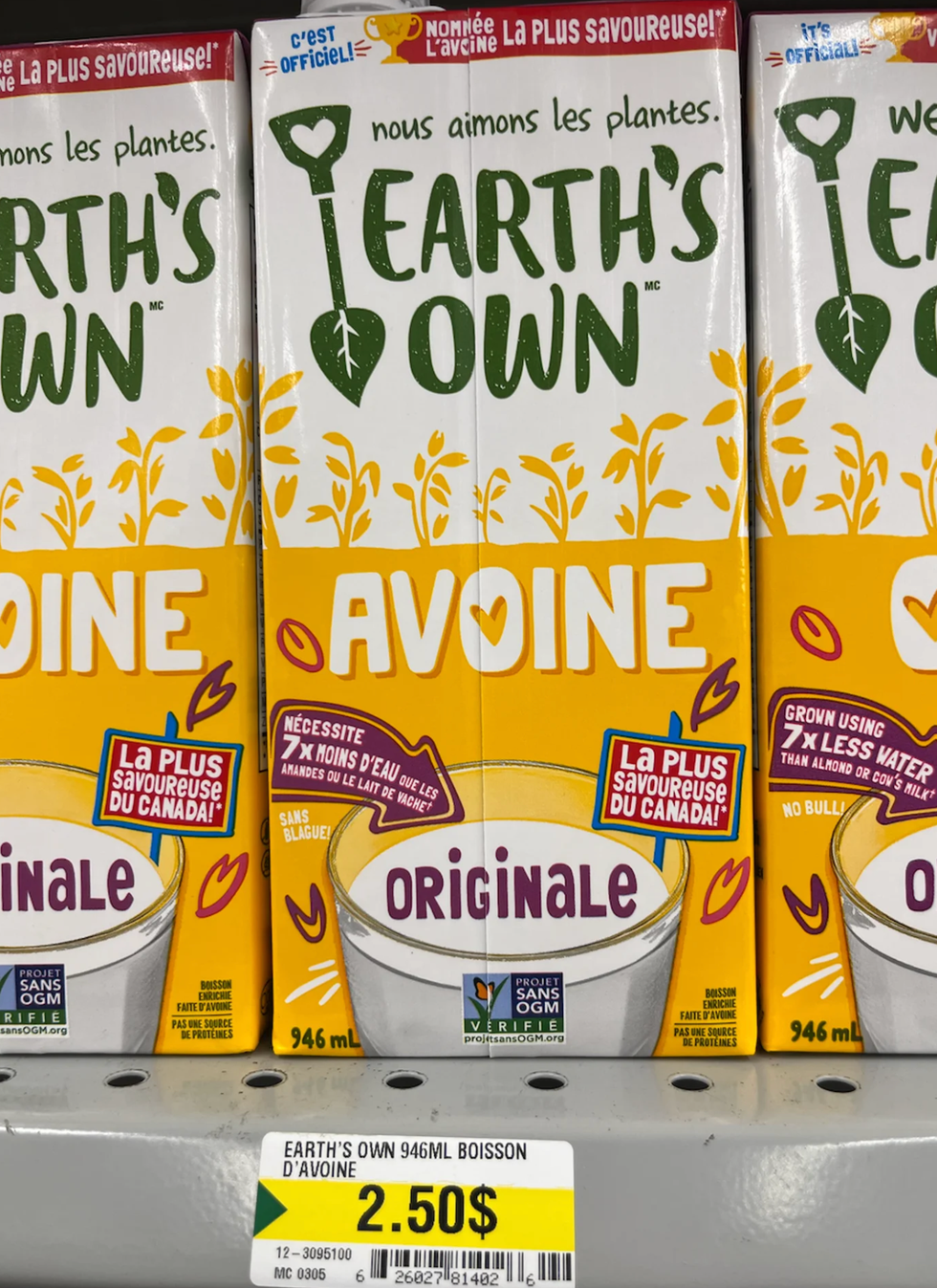 Earth's Own oat drink.