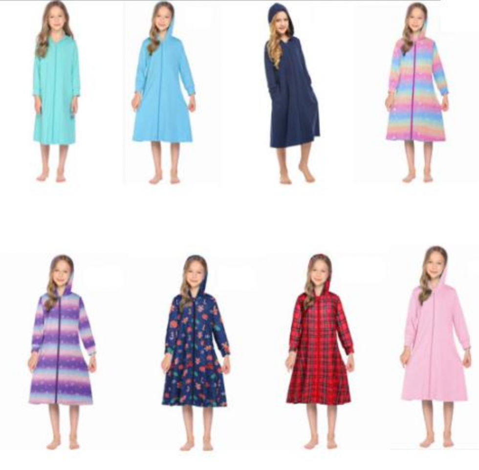 Ekouaer girls robe long sleeve sleepwear.
