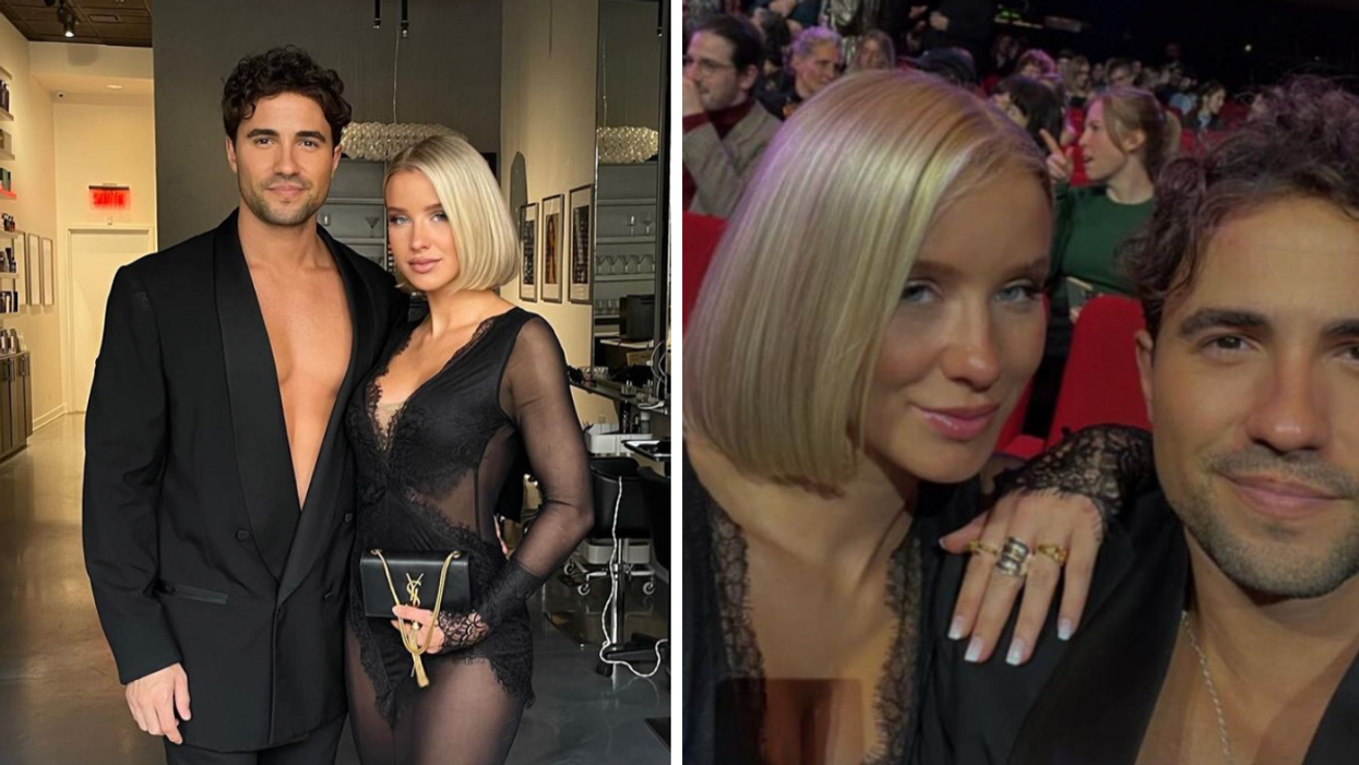 Emy-Jade Greaves and Olivier Dion make first public appearance as a couple.