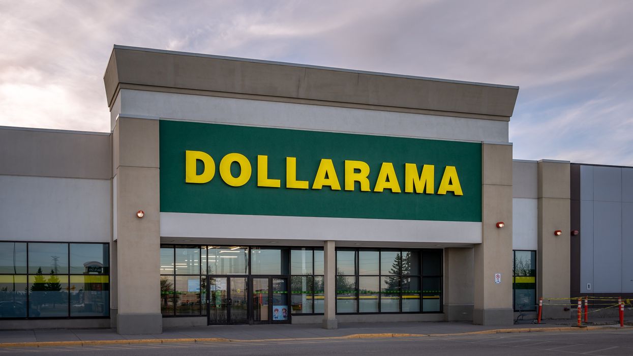 Exterior facade of a Dollarama Store in Canada.