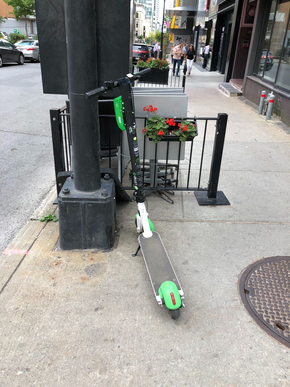 Limes Scooters In Montreal Are Being Left In The Strangest Places