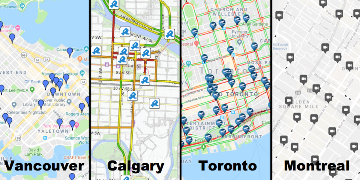 These Maps Show All Secret Surveillance Cameras That Are Spying On