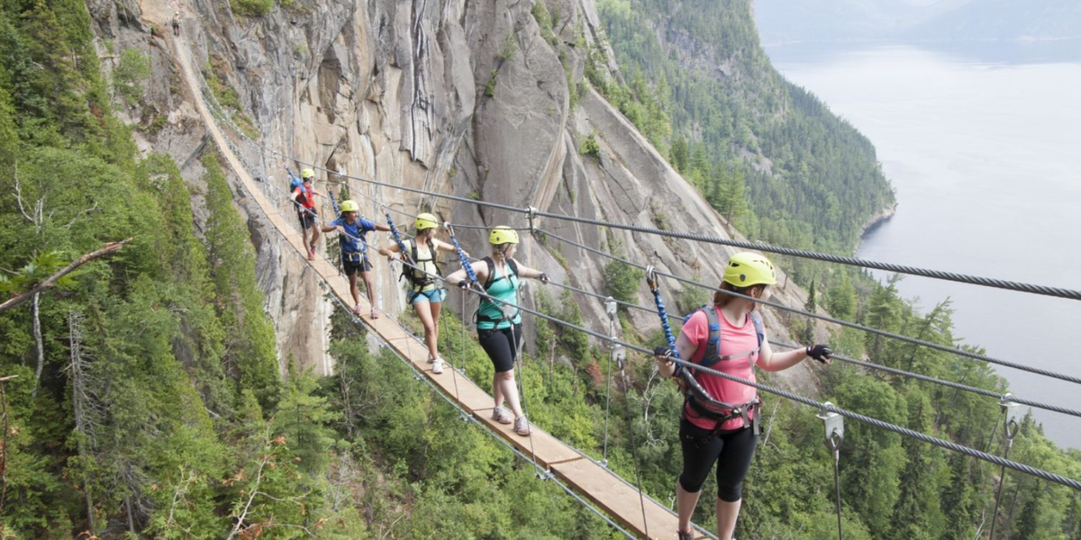 The "Tight Rope" Bridge Across This Enormous Quebec Canyon Is The Most