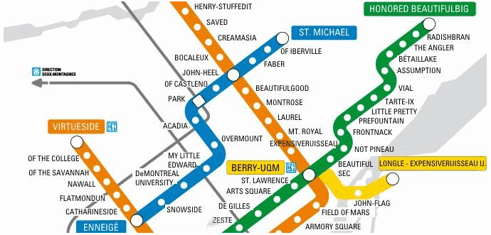 Montreal S First Ever Anglophone Metro Map Mtl Blog