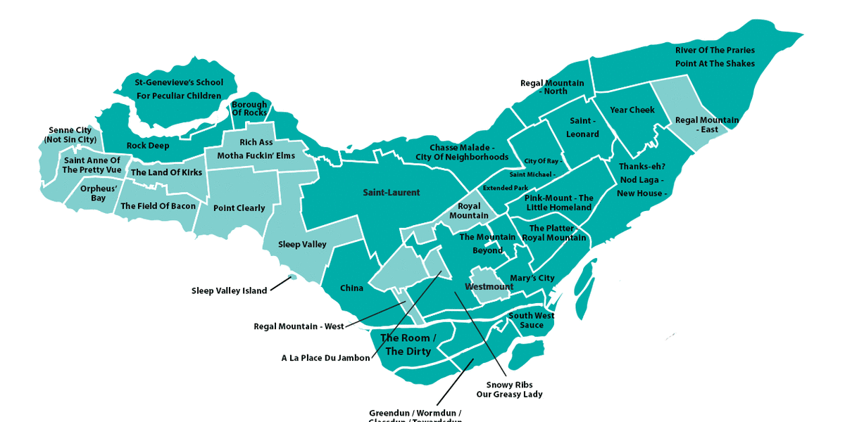 Montreal's First Ever "Anglophone Borough Name" Map MTL Blog