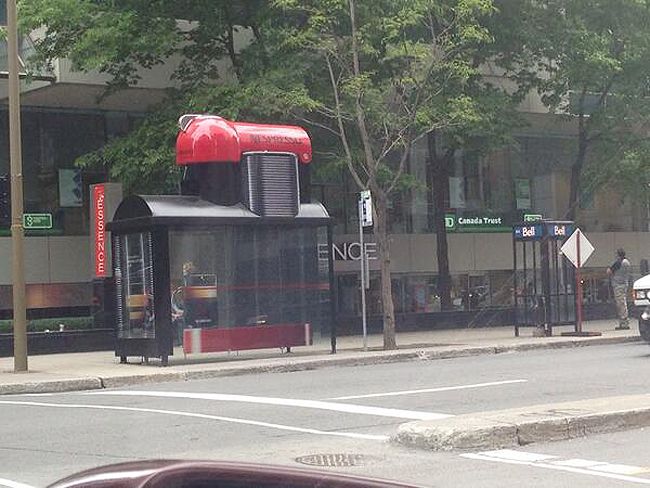 Montreal Installs AllNew Espresso Machine STM Bus Shelters Downtown MTL Blog
