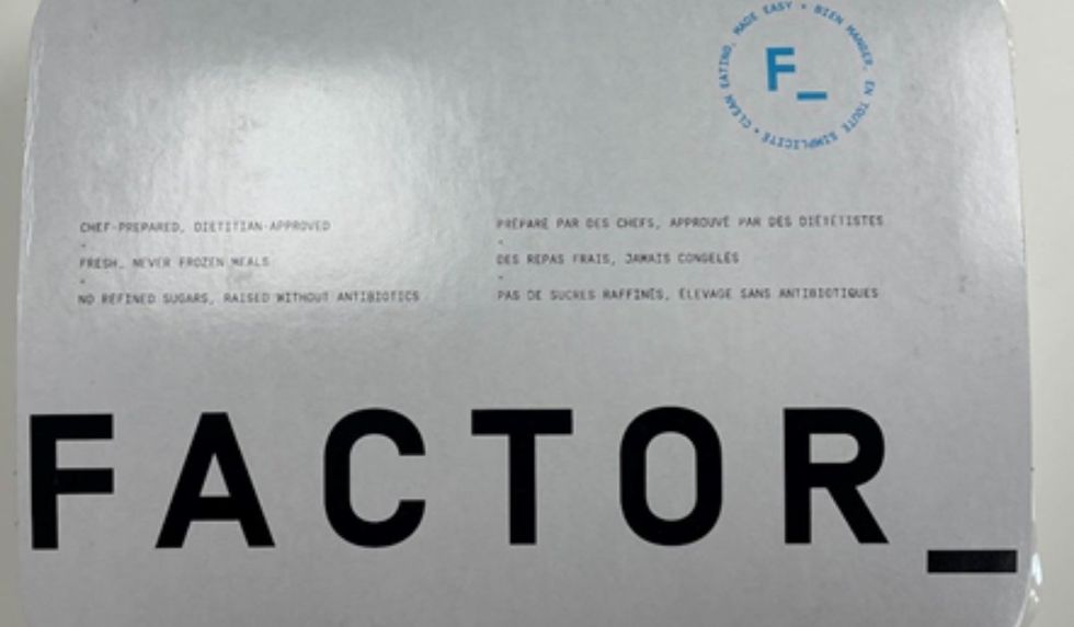 Factor brand Parmesan Pesto Chicken with Steamed Vegetables