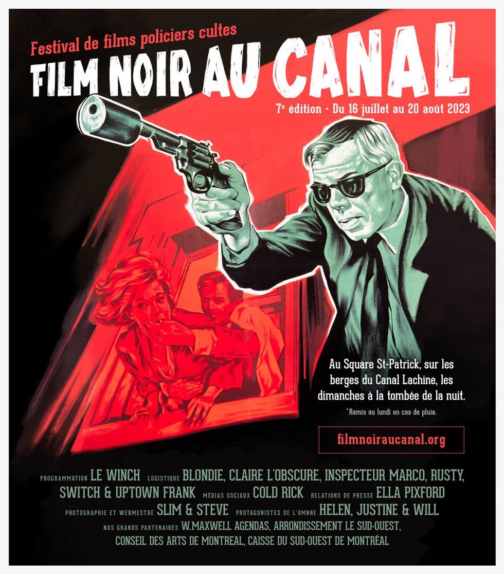 Film Noir au Canal 2023 poster designed by Annie St-Amant.