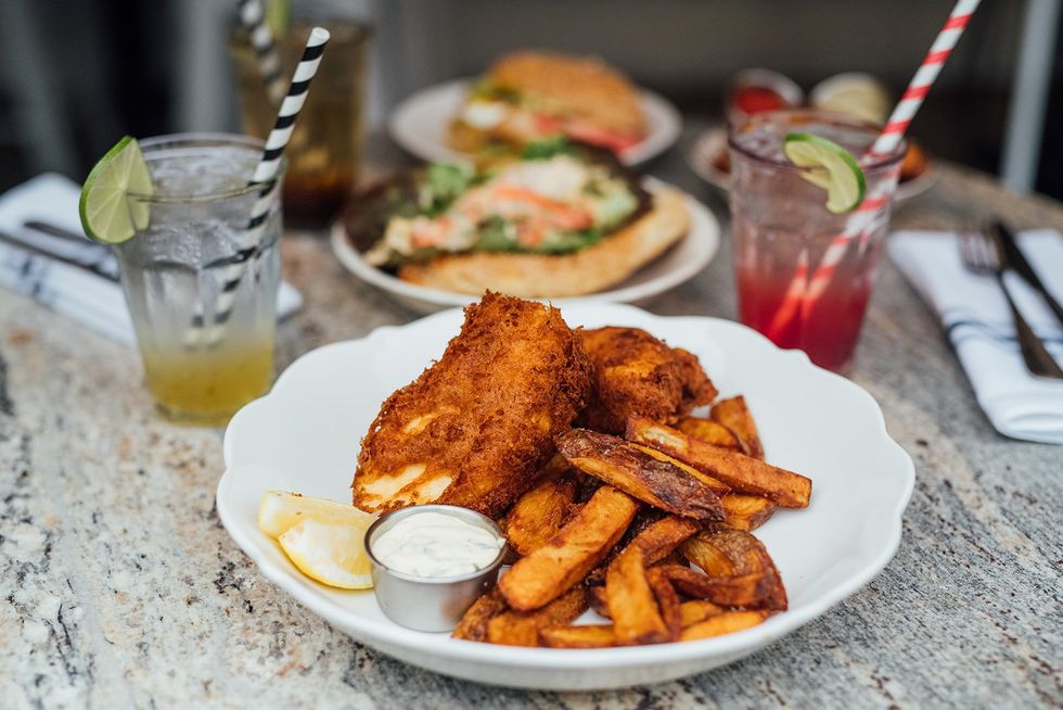 Fish and chips at Palomar.