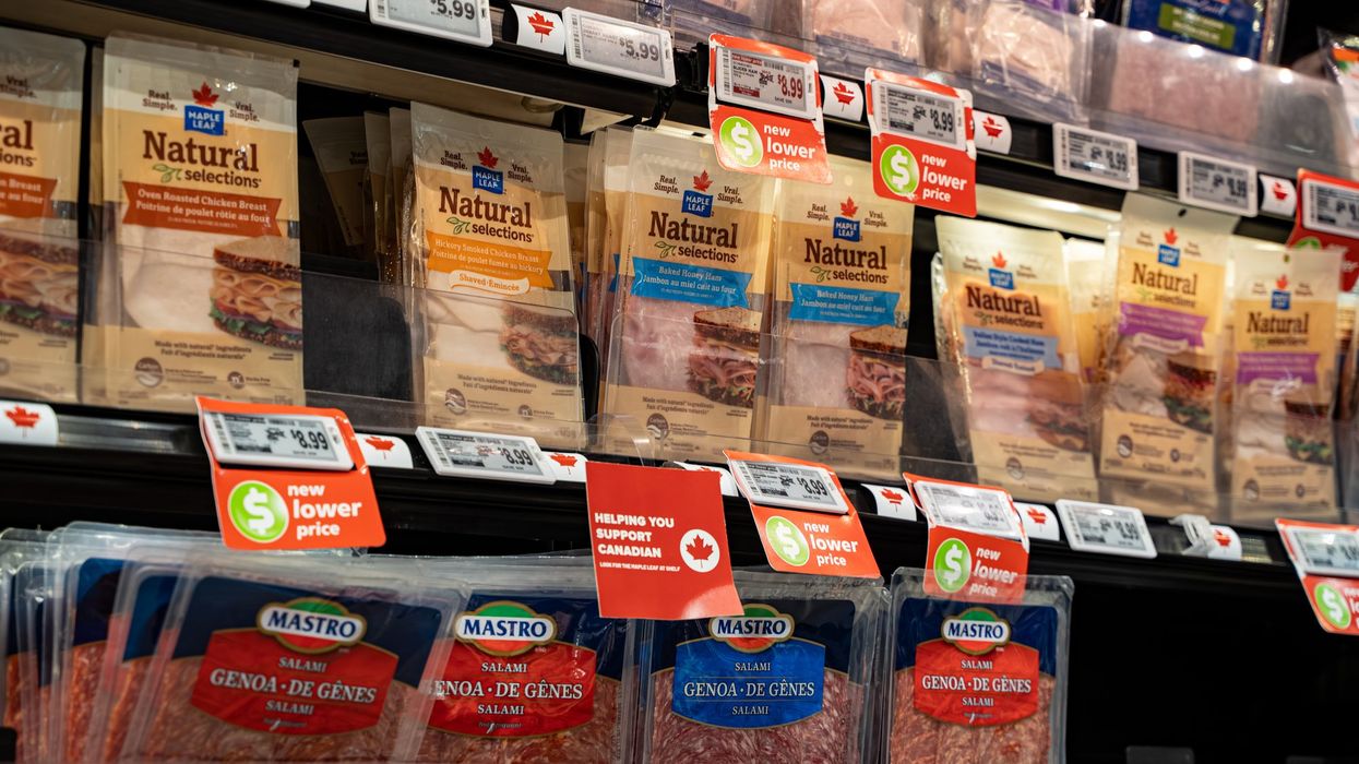 Food inside a Canadian grocery store.
