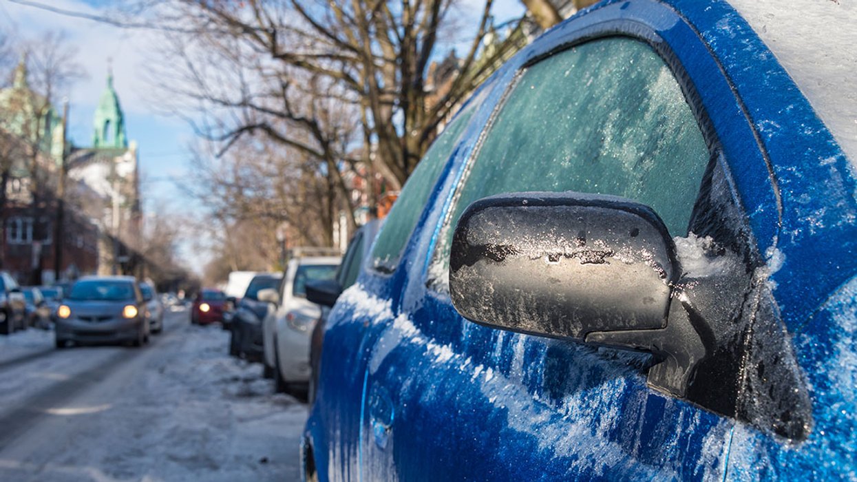 Freezing rain in Montreal.
