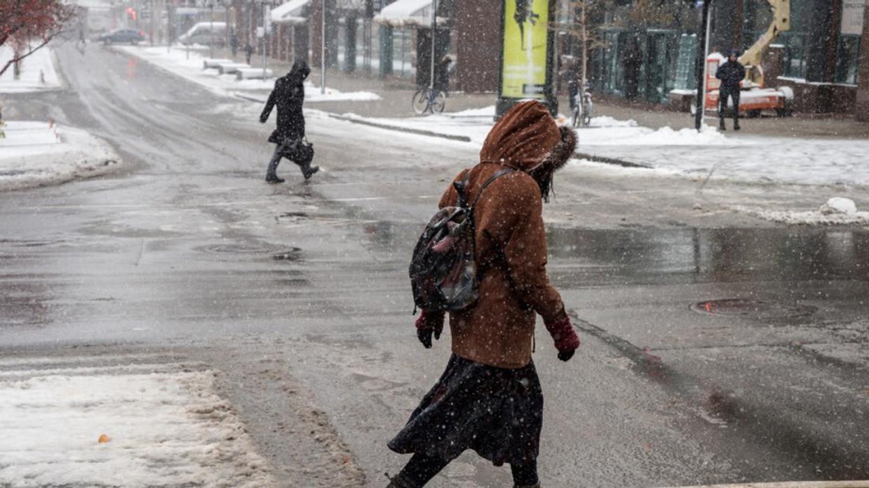 Freezing rain in Montreal.
