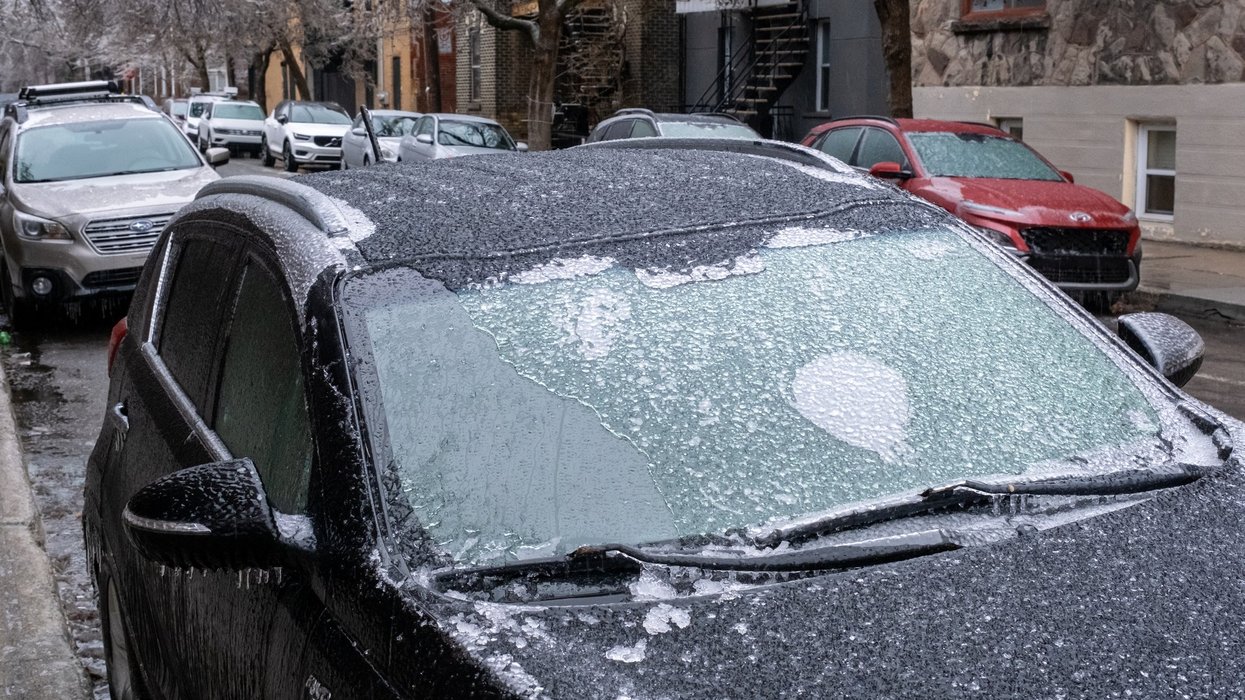 Freezing rain in Montreal.