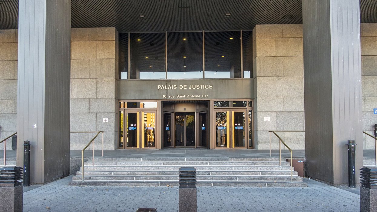 Front doors of the Palais de Justice, Quebec Superior Court, in Montreal.