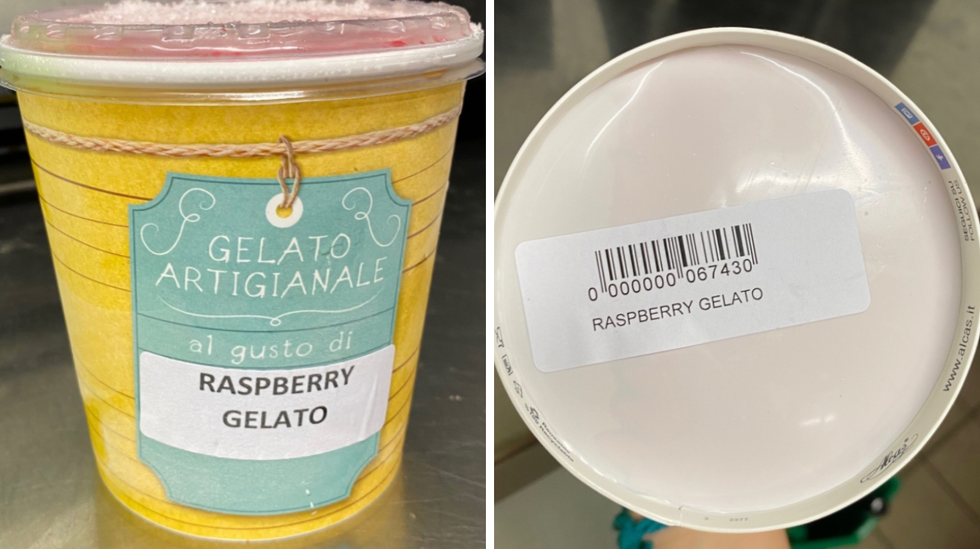 Gelato Artigianale's Raspberry Gelato.