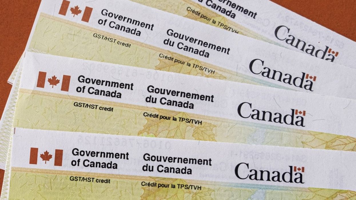 Government of Canada GST/HST credit cheques.