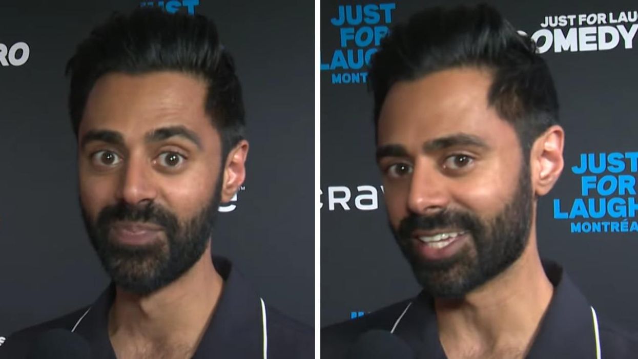 Hasan Minhaj on the Just For Laughs red carpet.