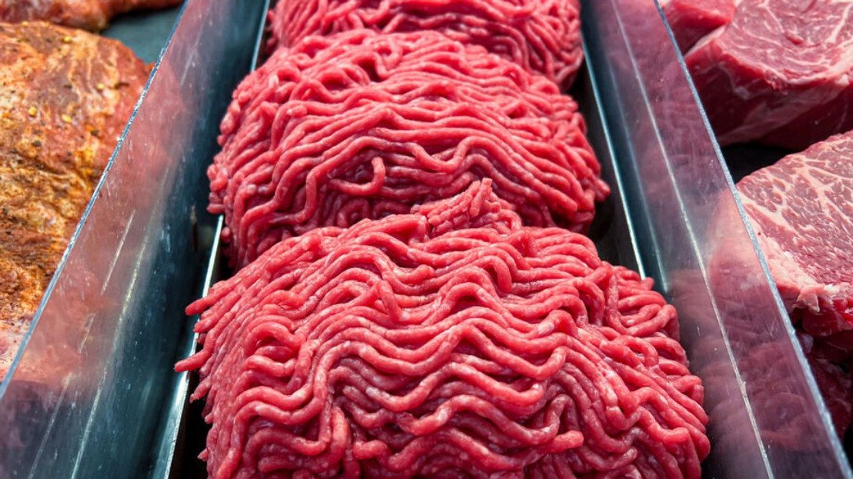 Heaps of Ground beef meat for sale at a butchers shop.