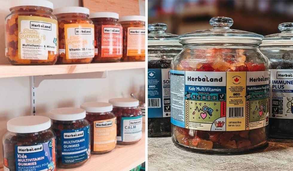 Herbaland gummy vitamins and supplements.