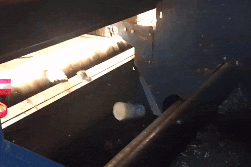 High-tech sensors sort items using blasts of air.