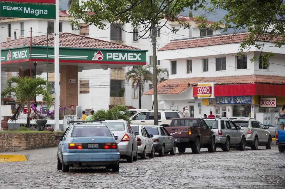 Hurricane warning preparedness in Puerto Vallarta.