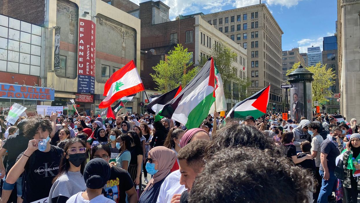 Photos Show A Huge Protest In Support Of Palestine Taking Place In Montreal Saturday
