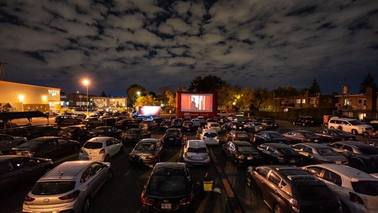 Quebec's Newest FREE Drive-In Theatre Is A Metro Parking Lot... Yes, The Grocery Store