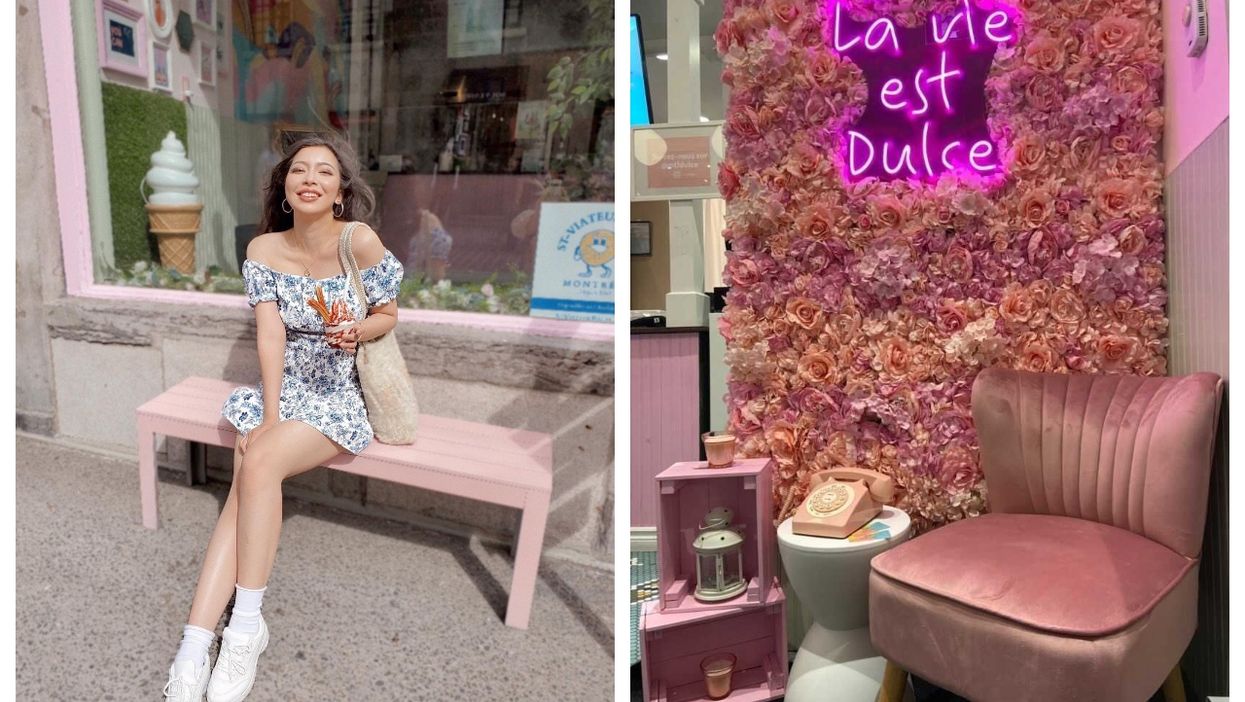 This New Montreal Dessert Spot Has A Pink Terrasse & Churro Ice Cream Sundaes (PHOTOS)