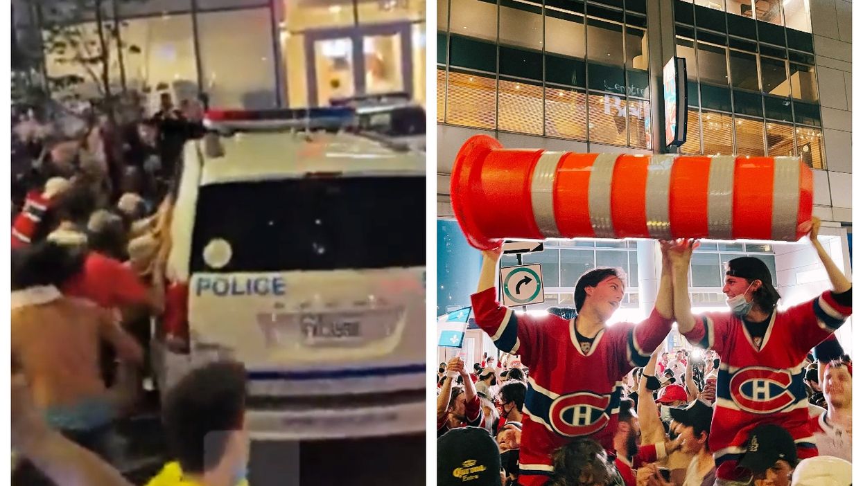 Habs Fans Went Wild In Downtown Montreal After Monday Night's Victory (VIDEOS)