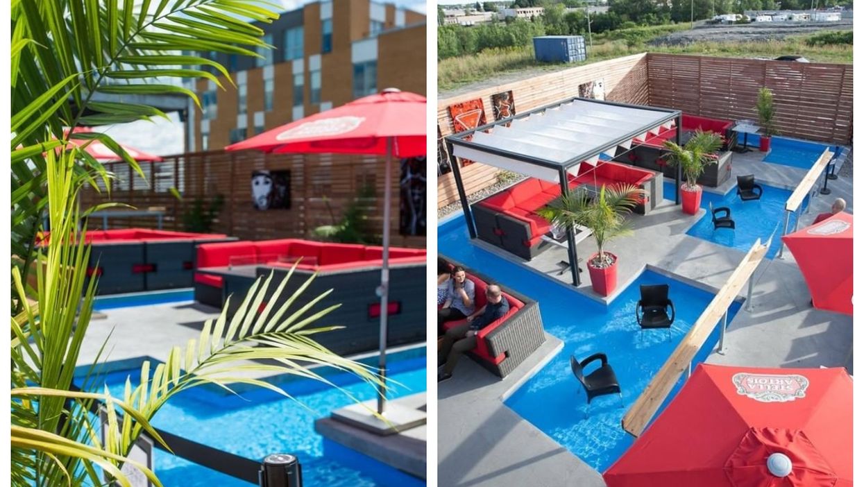 This Restaurant On Montreal's North Shore Has A Terrasse With A Pool To Dip Your Feet