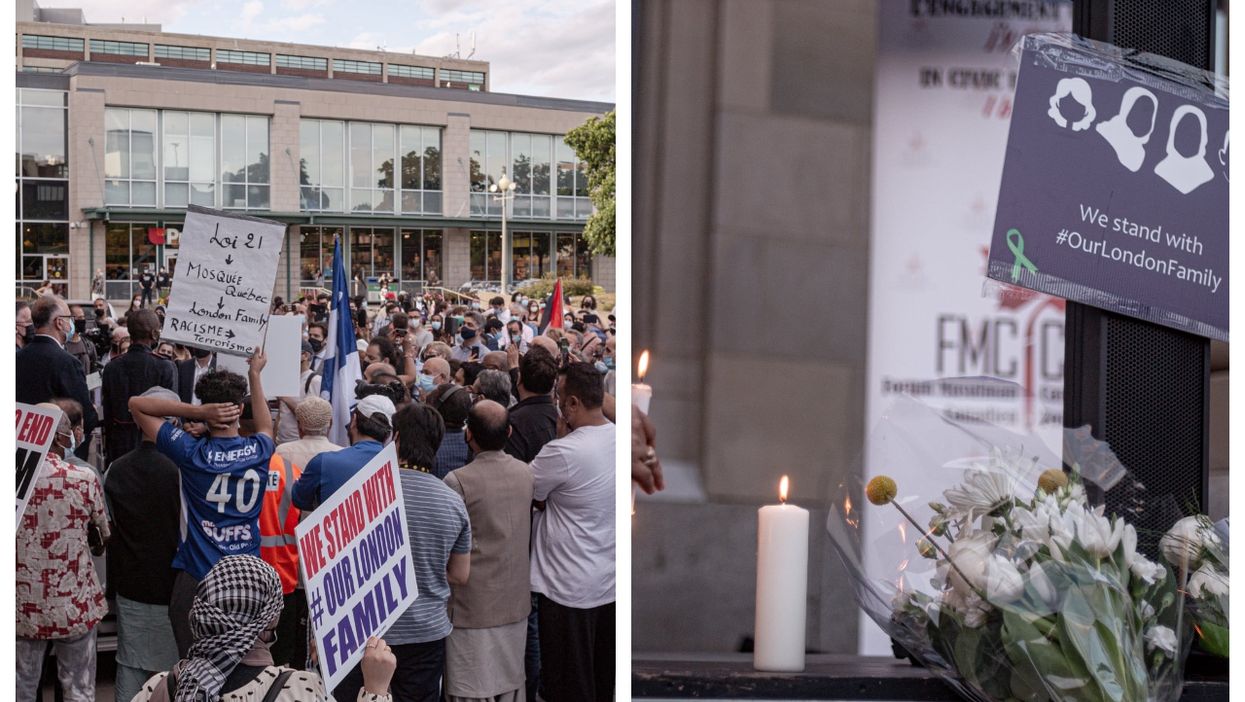 Moving Photos Show A Vigil Taking Place In Montreal To Honour The Family Killed In London