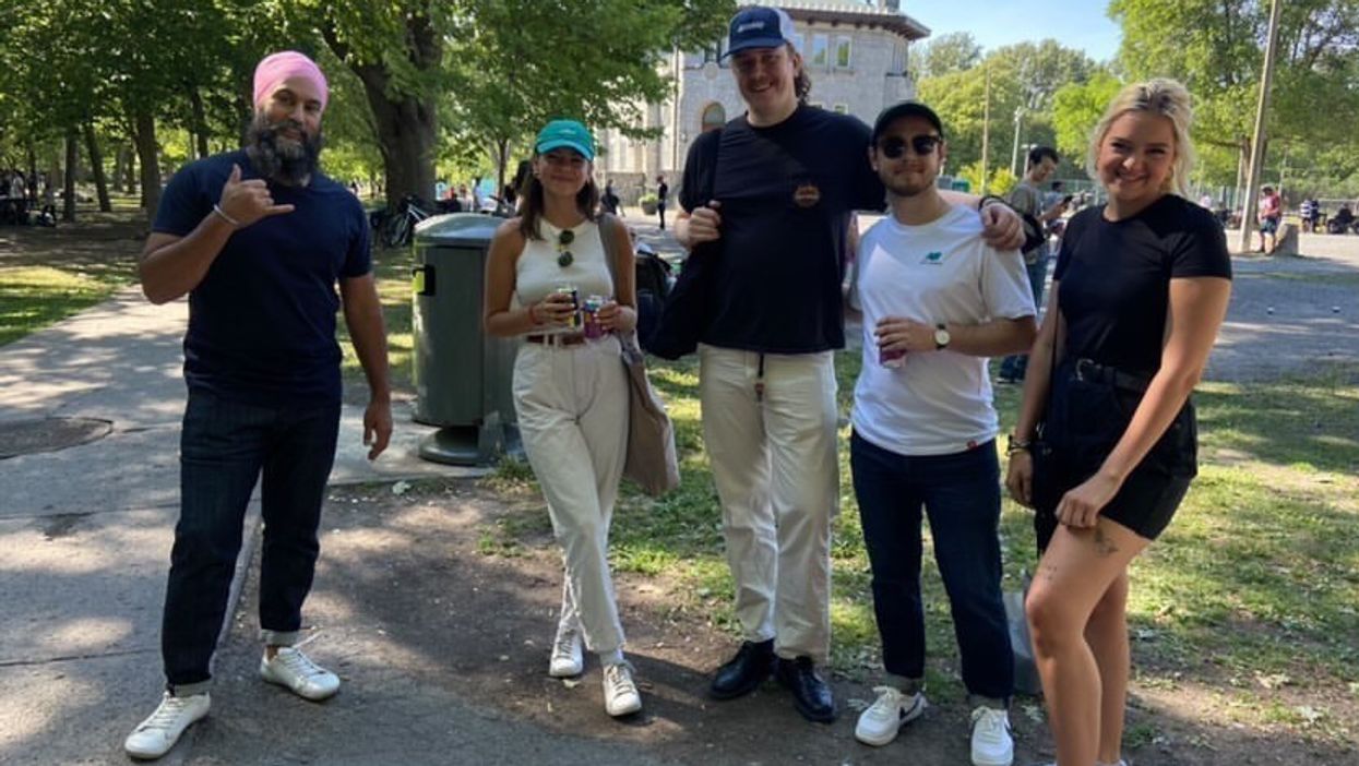 Jagmeet Singh Has Been Spotted Cycling Around Montreal & He Called The City A 'Good Vibe'