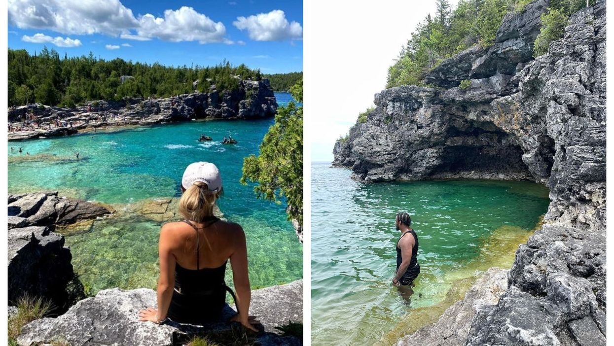 You Can Road Trip From Montreal To A Hidden Grotto Surrounded By Sparkly Turquoise Water