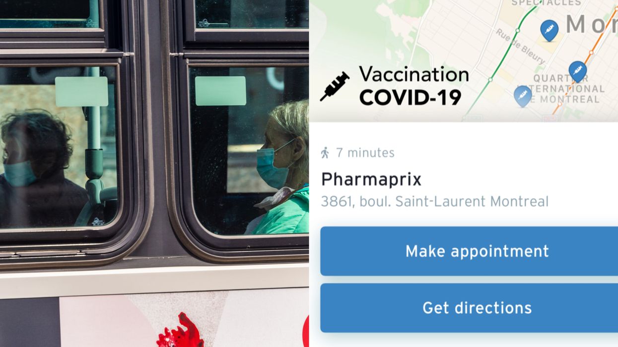 Eligible Quebecers Can Now Find & Book COVID-19 Vaccines Using Their Transit Apps