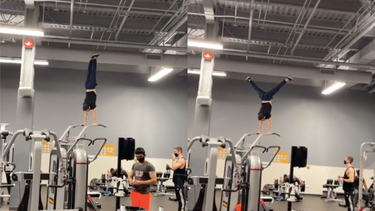 Someone Got EXCITED About MTL Gyms Reopening & Started Doing Acrobatics On The Equipment