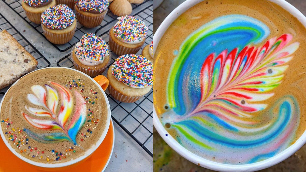 This Café In Montreal Makes Rainbow Lattes That Are Just What We Need Right Now