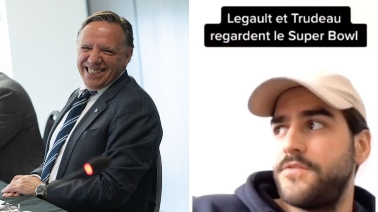 This Impression Of Legault & Trudeau Watching The Super Bowl Is Pure Gold (VIDEO)
