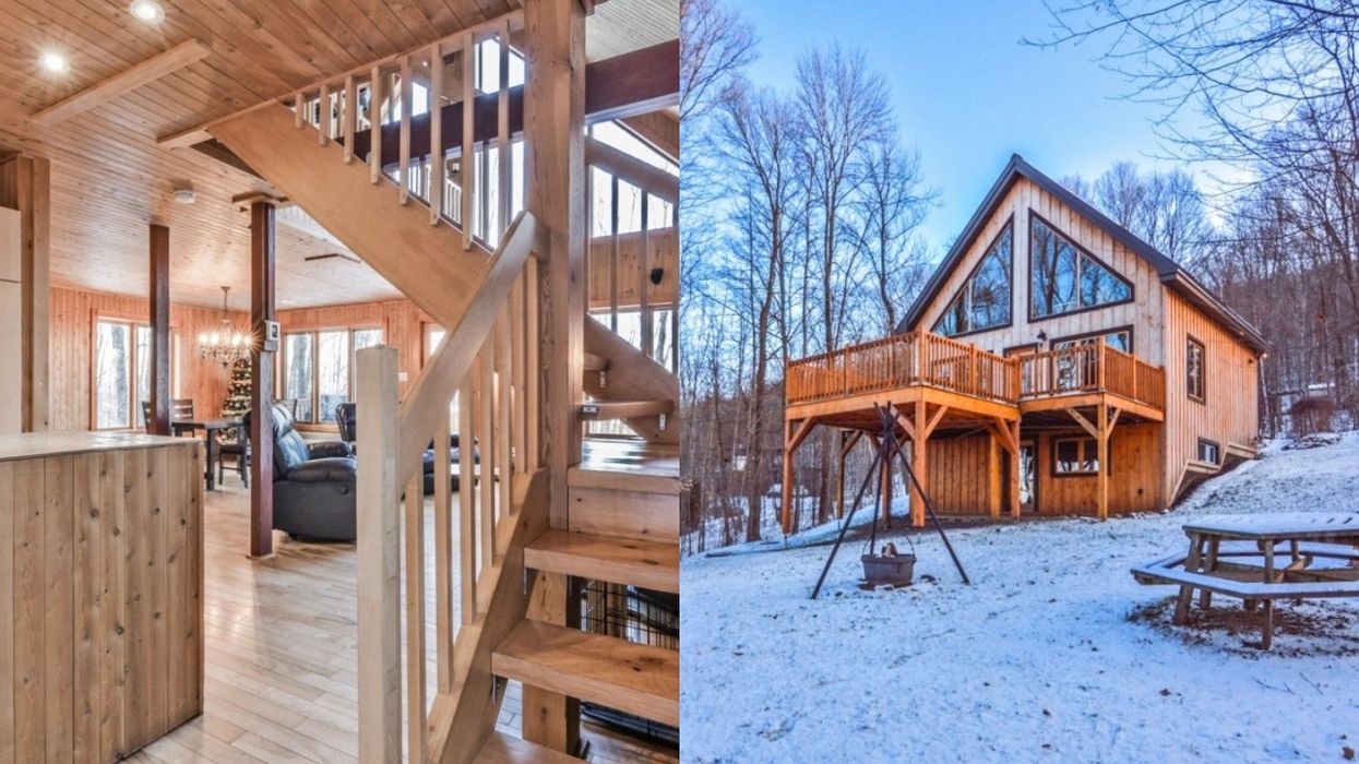 This Quebec Cabin In The Woods For Sale Looks Like A Massive Sauna (PHOTOS)