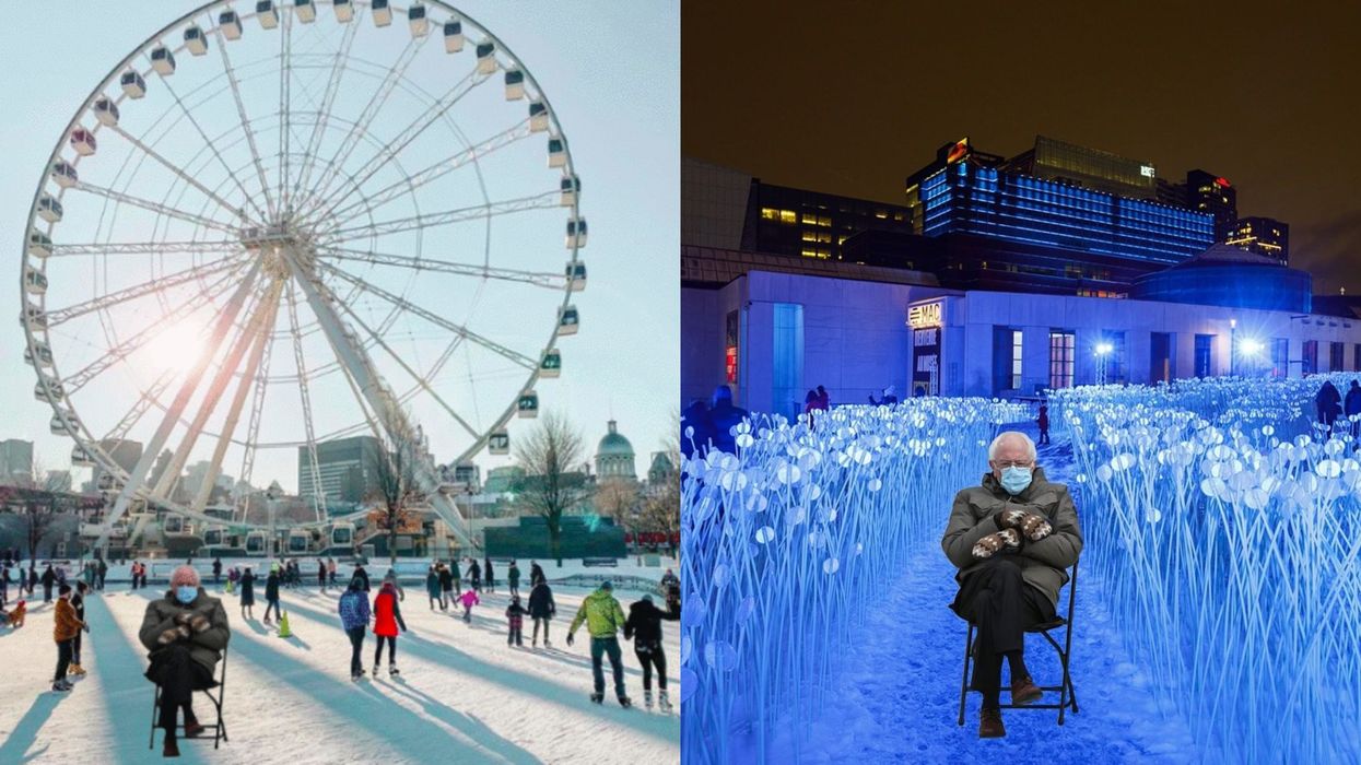 8 Pics From Grumpy Mittens-Wearing Bernie Sanders' Day Touring Montreal