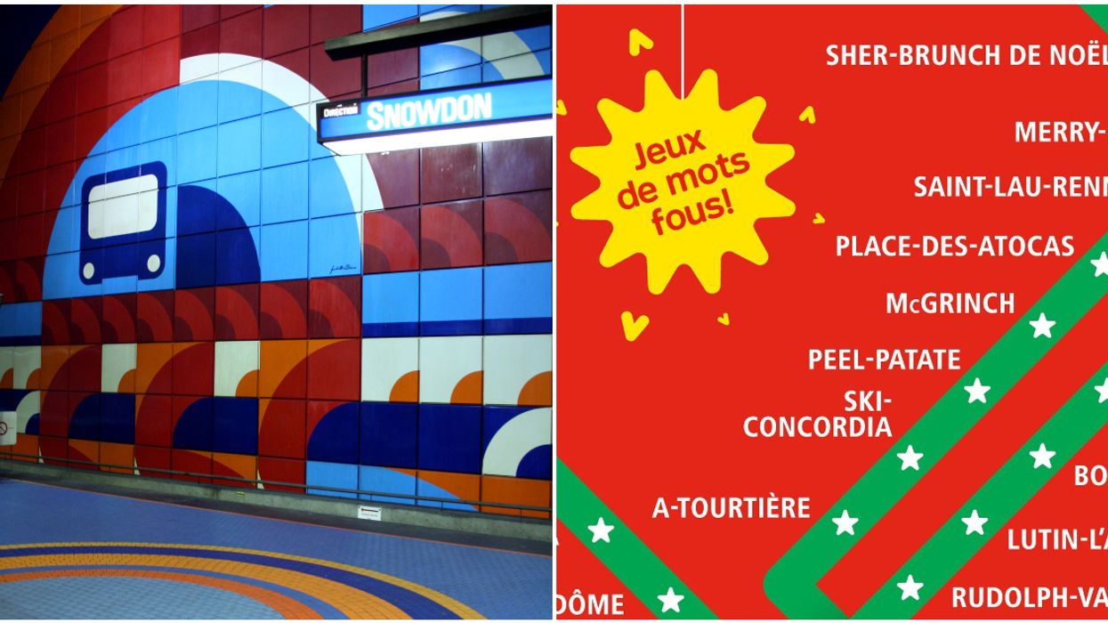 The STM Remade Montreal's Metro Map With Hilarious Franglais Holiday-Themed Station Names