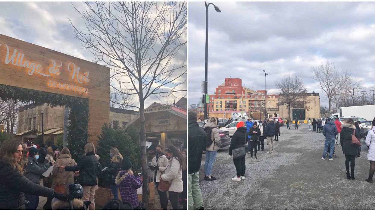 Montreal's Atwater Christmas Village Has Seen MASSIVE Lines To Get In This Weekend (VIDEO)