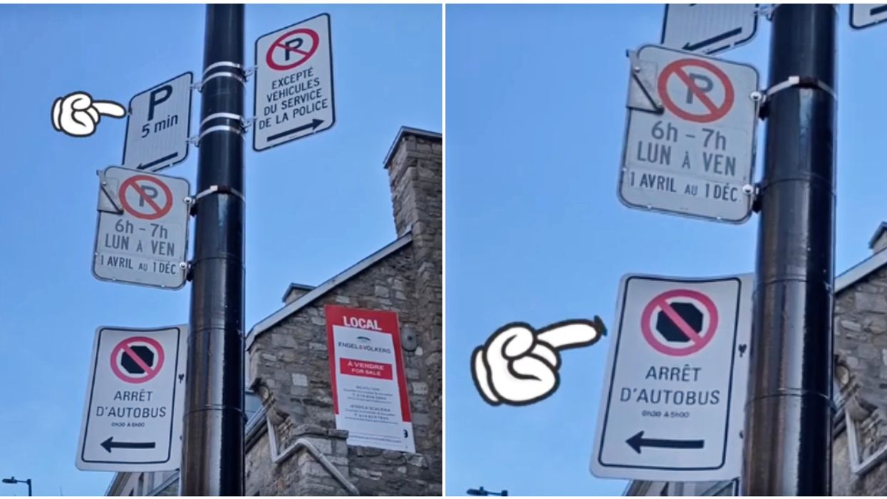 A Montrealer's Hilarious TikTok Sums Up Just How Confusing Parking Is In The City (VIDEO)