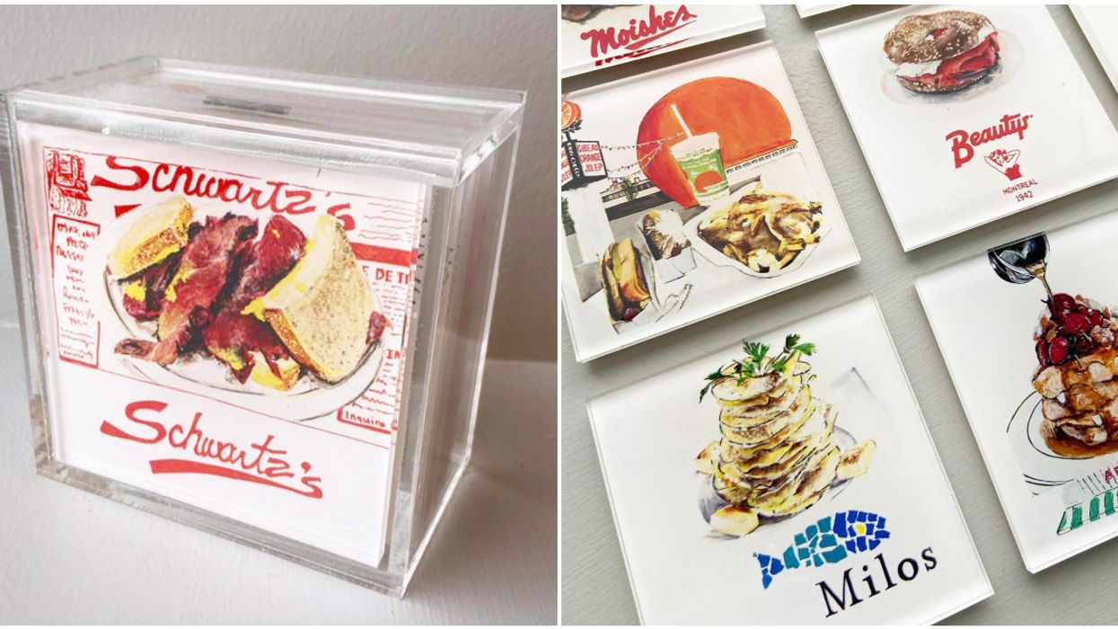 A Montreal Artist Created The Coolest Coasters Inspired By Our City's Iconic Restaurants