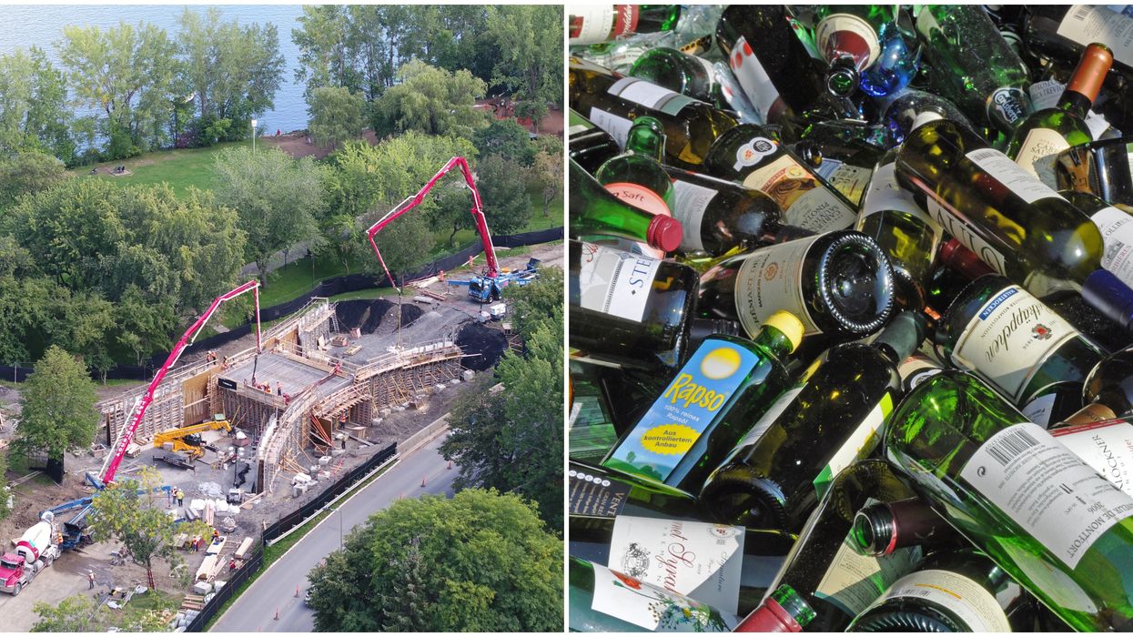 Montreal's New Bridge Is Made Of Recycled Glass & It's Equivalent To 70,000 Wine Bottles