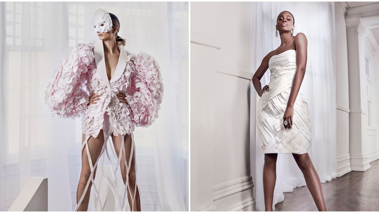 2 Montreal Artists Created Dresses FULLY Out Of Toilet Paper & For A Good Cause