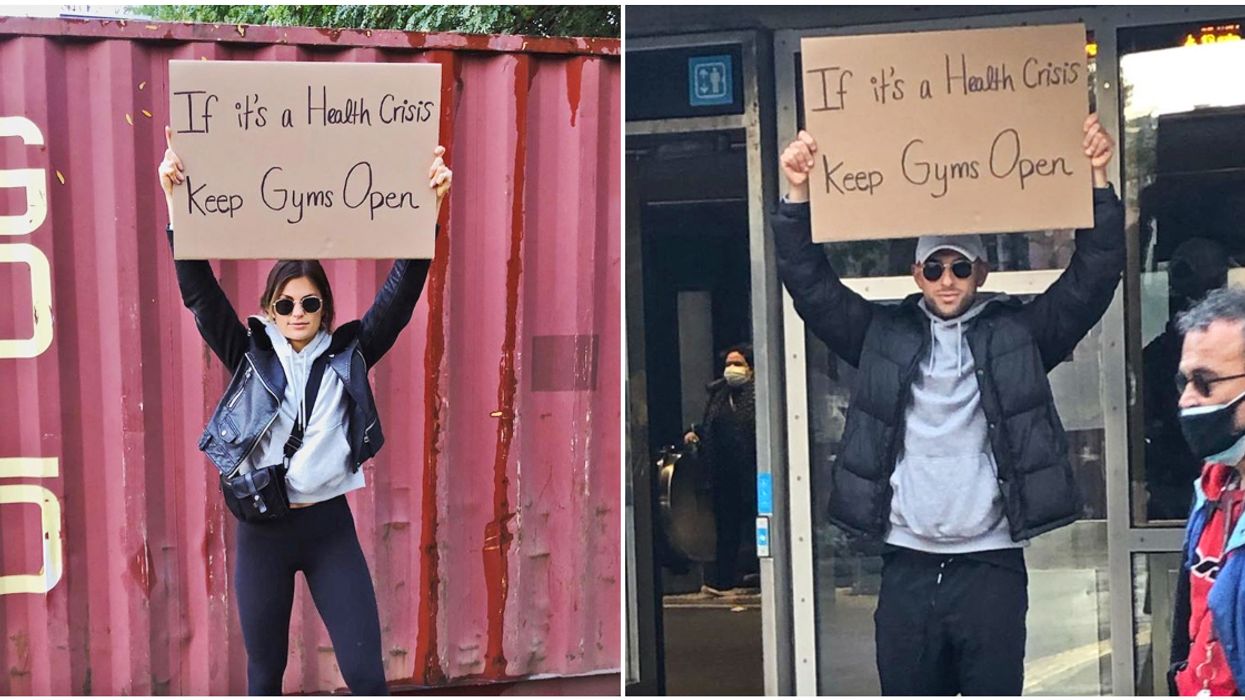 2 Montreal Trainers Took To The Streets To Show Their Anger Over Red Alert Gym Closures