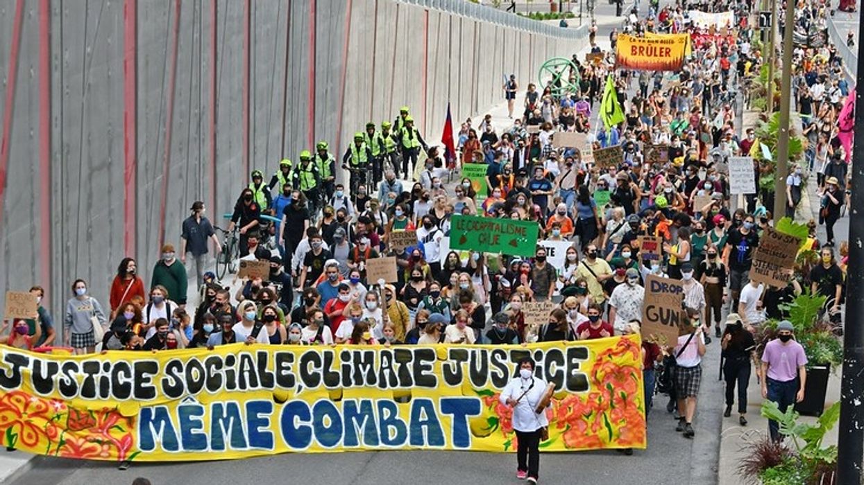 A Year After Montreal's Historic Climate March, Activists Took To The Streets Again